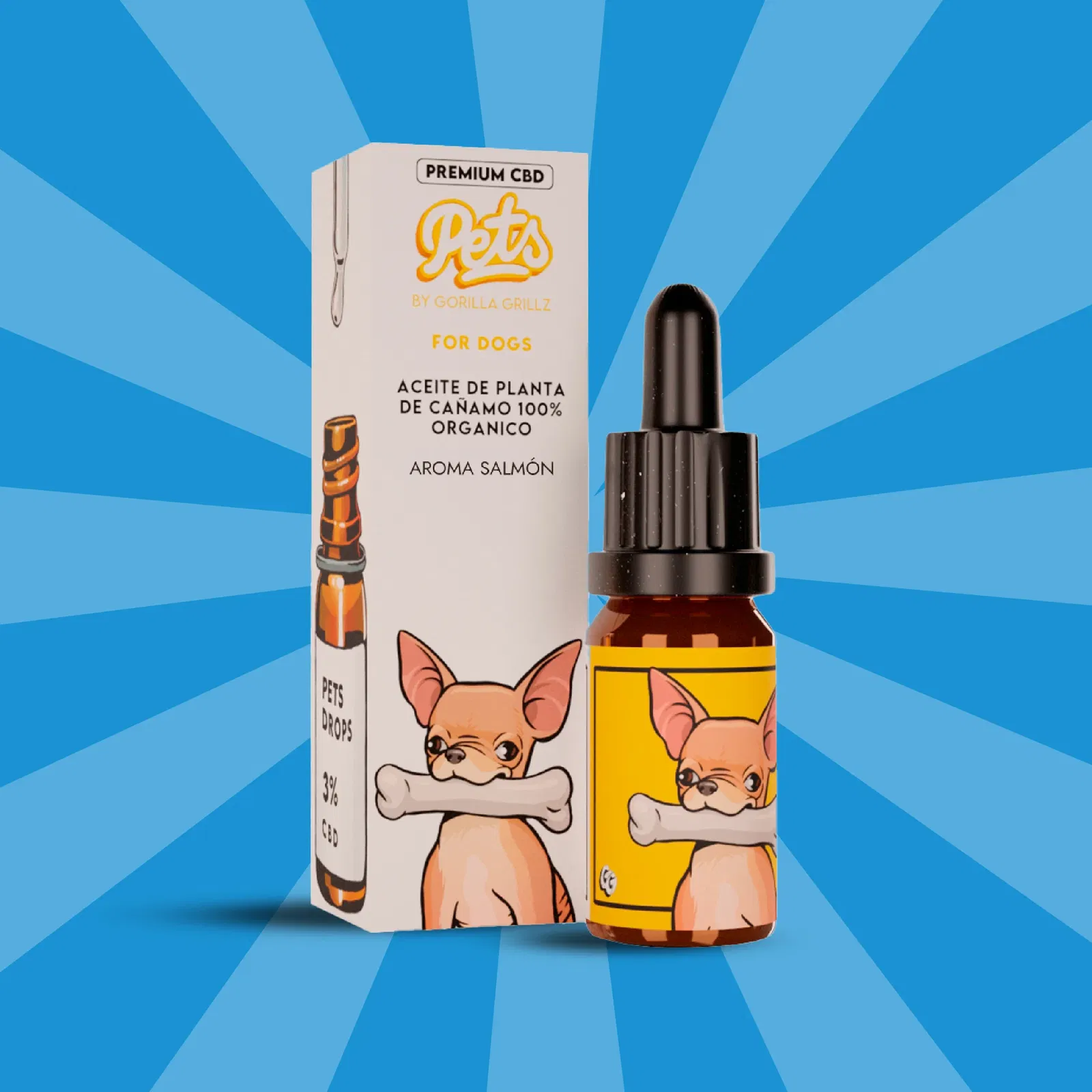 Huile de CBD 3% Chiens au Saumon